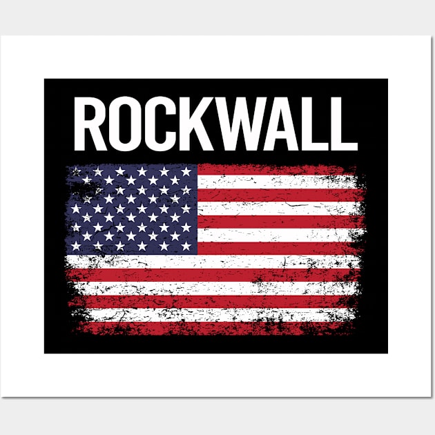 The American Flag Rockwall Wall Art by flaskoverhand